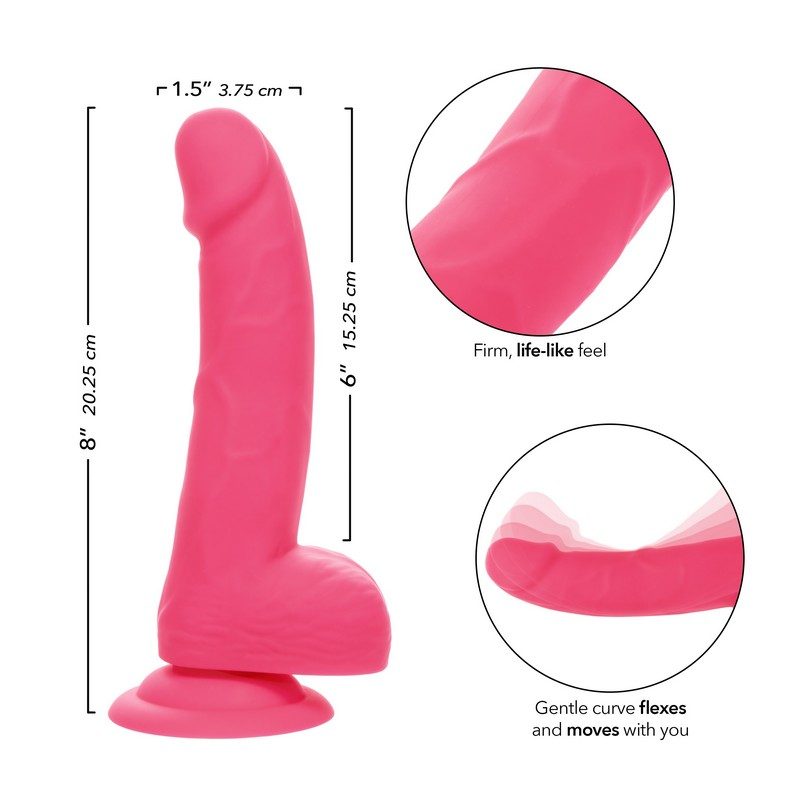 6" Neon® Silicone Studs Pink