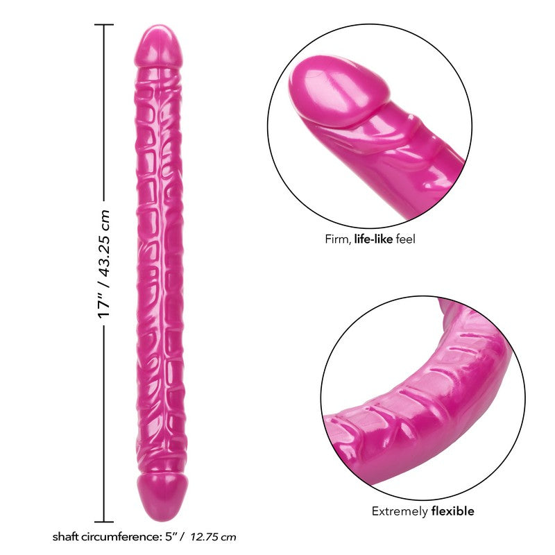 Size Queen 17” Double Dong Pink