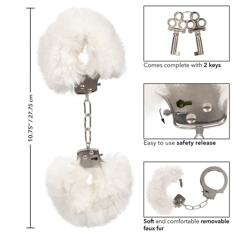 Ultra Fluffy Furry Handcuffs White