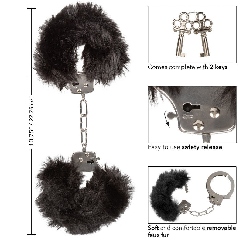 Ultra Fluffy Furry Handcuffs Black