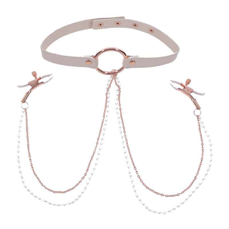 Peaches 'n CreaMe Collar with Nipple Clamps