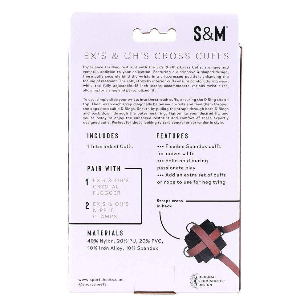 Ex’s & Oh’s Cross Cuffs