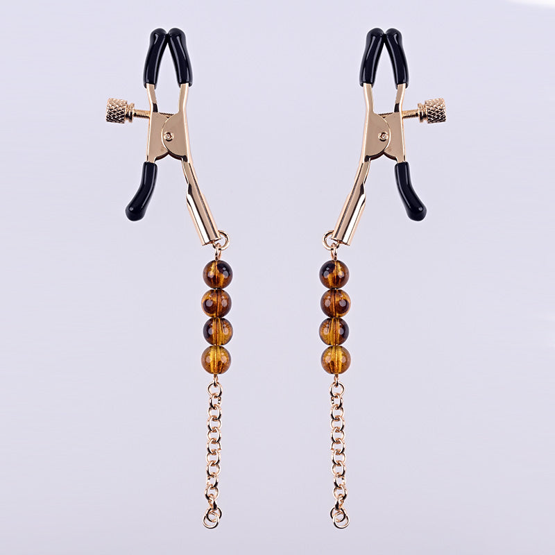 Sincerely Amber Beaded Nipple Jewelry