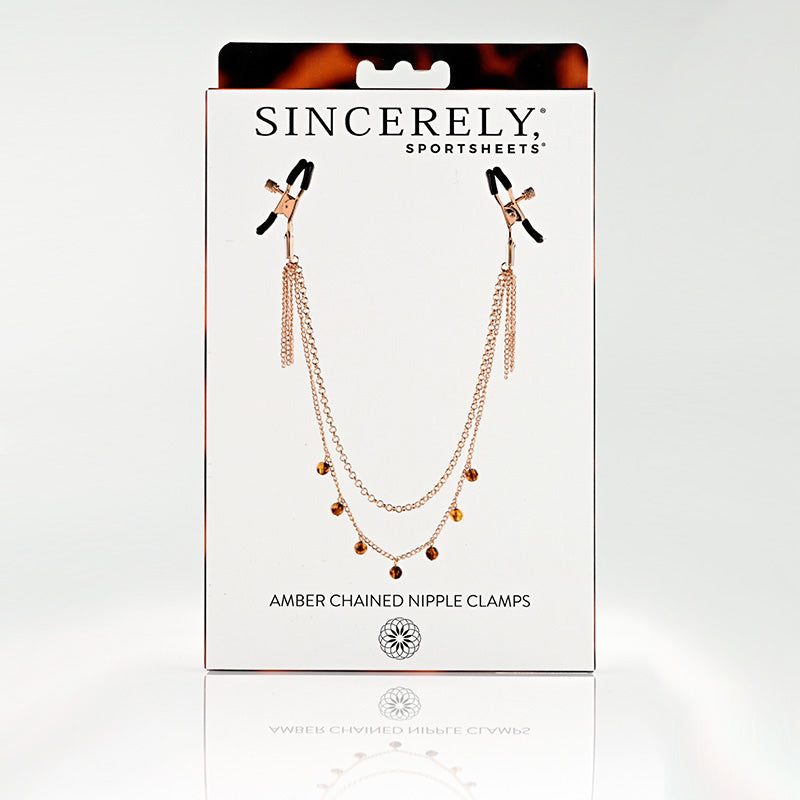 Sincerely Amber Chain Nipple Jewelry