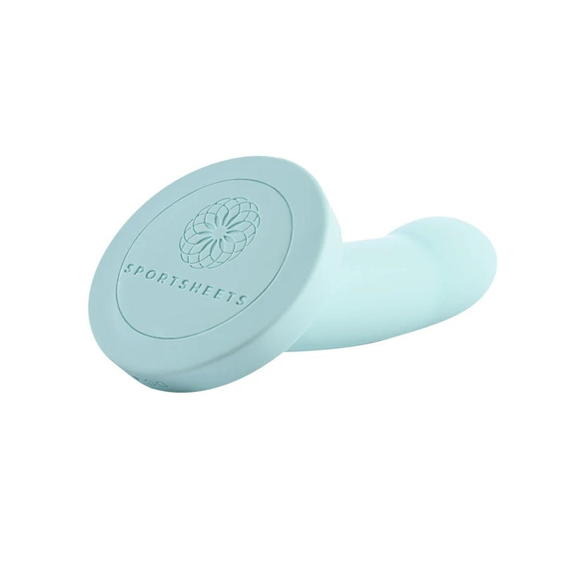 Myst 5” Vibrating Silicone Dildo Sky Blue