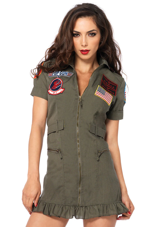 Top Gun Flight Dress w/ Zipper Front - Size XL