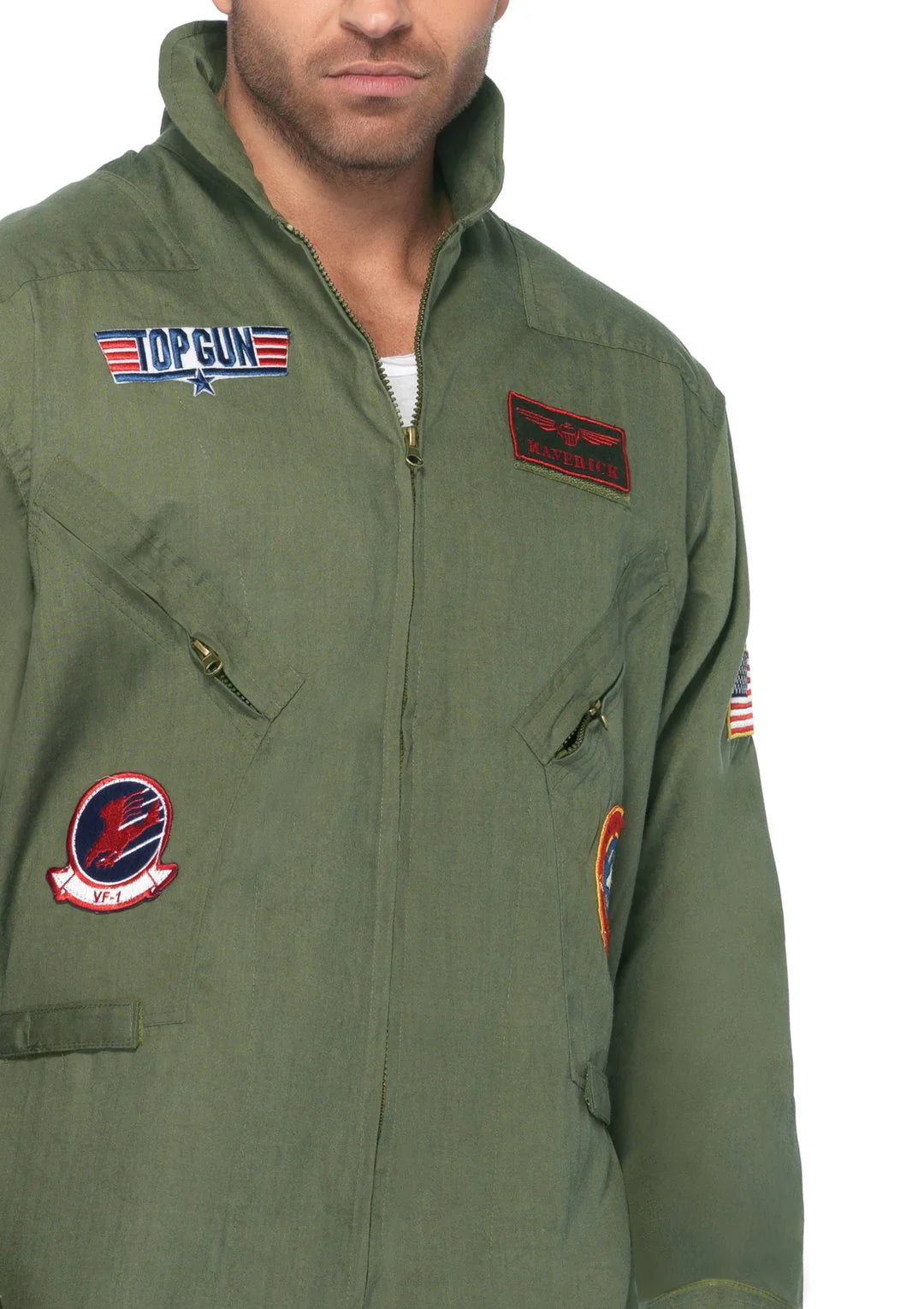 Top Gun Men's Flight Suit w/ Zipper Front