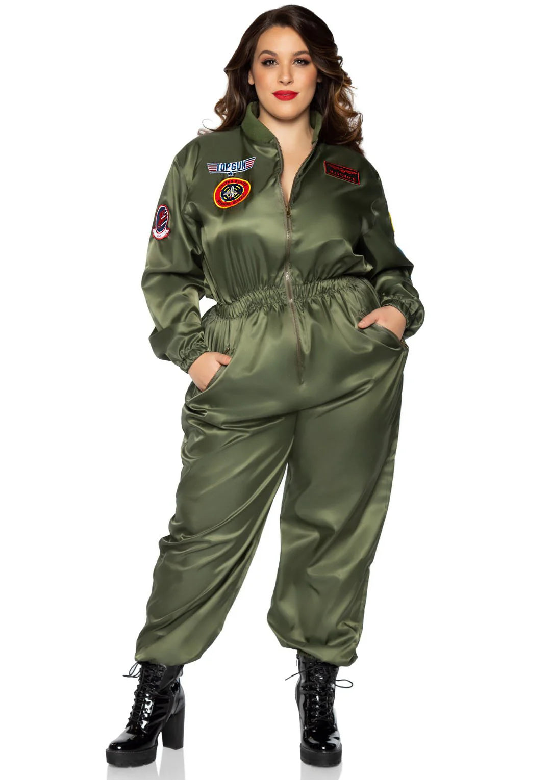 Top Gun Costume Parachute Flight Suit - Plus Size