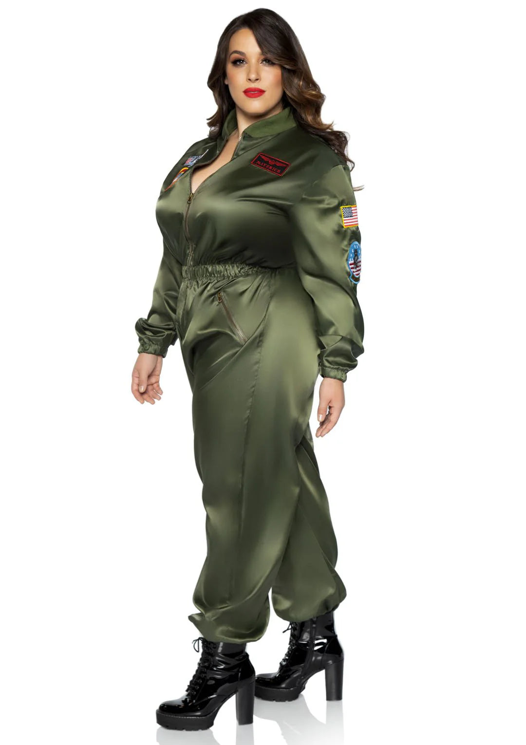 Top Gun Costume Parachute Flight Suit - Plus Size