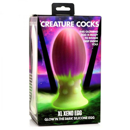 Creature Cock XL Xeno Glow Silicone Egg