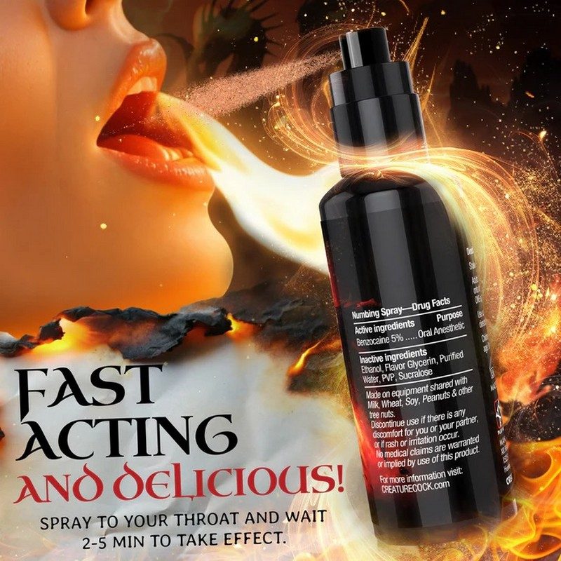 Creature Cock Throat Numbing Spray 2 oz Cinnamon