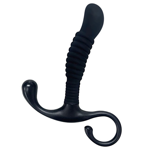 OptiMALE - Ribbed Silicone P-Massager - Black