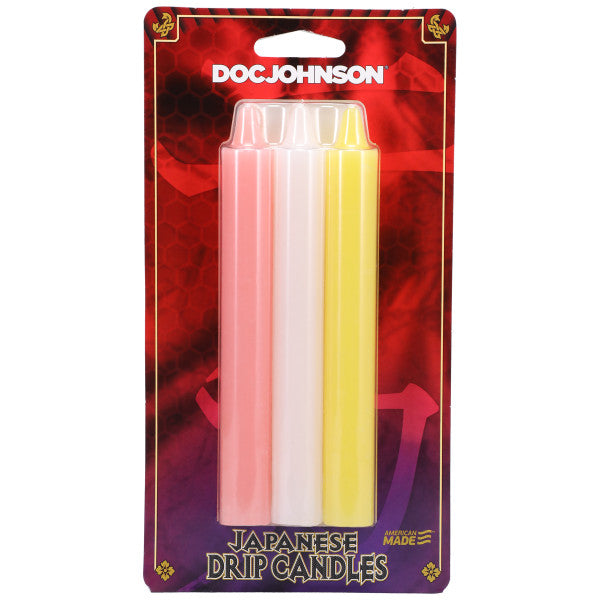 Japanese Drip Candles - 3 Pack - Pink, White, Yellow