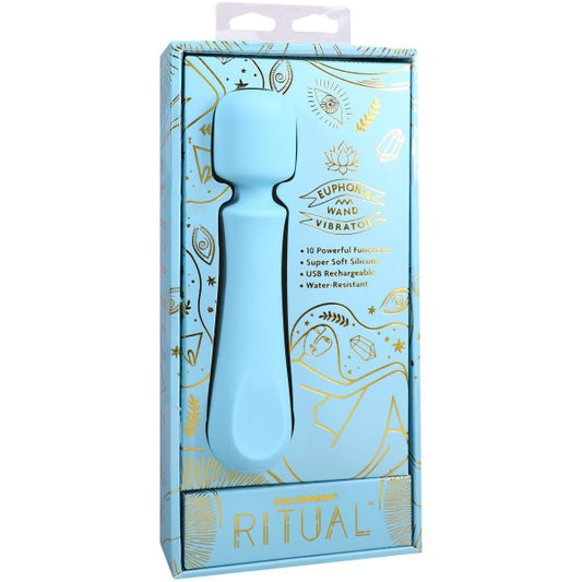 RITUAL - Euphoria - 10 Function Wand Vibrator - Blue
