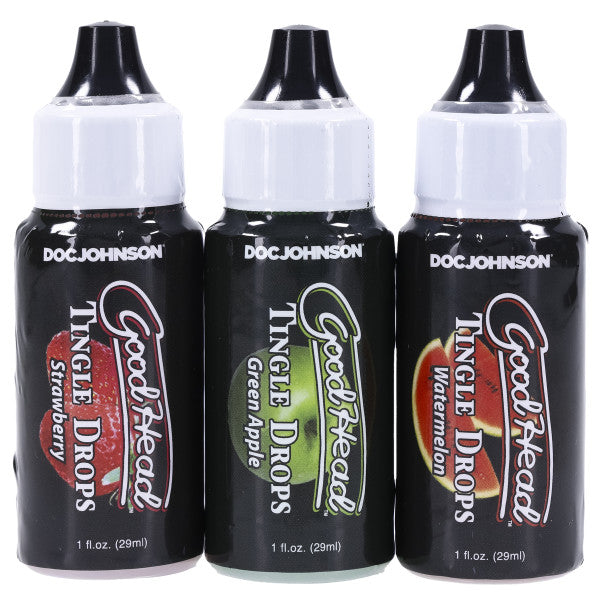GoodHead - Tingle Drops - Wild Watermelon, Sour Green Apple, Salivating Strawberry - 3 Pack - 1 fl. oz.