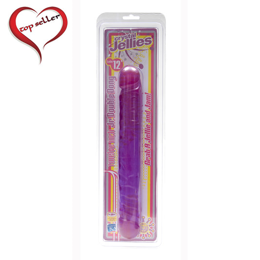 Crystal Jellies 12" Jr. Double Dong Purple