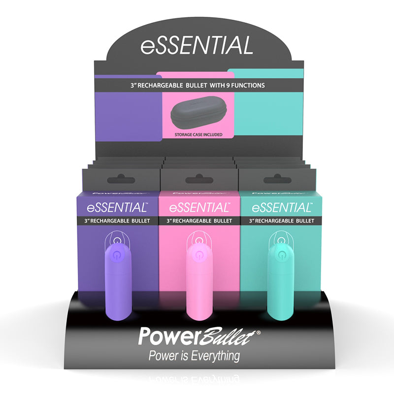 Power Bullet Essential 3.5 Rechargeable Bullet Display of 12