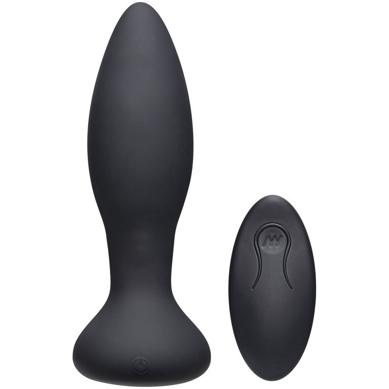 A-Play Experienced Vibe Silicone Anal Plug with Remote Black