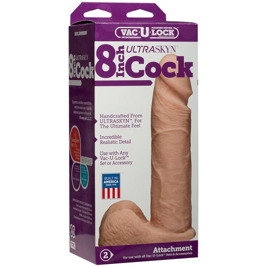 8" UR3 Cock Vac-u-Lock Accessory Vanilla