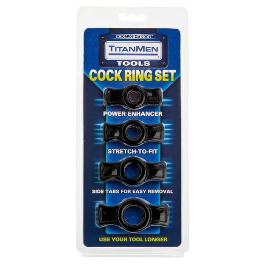 TitanMen Cock Ring Set Black
