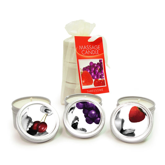 Threesome Massage CandlesThree 2 oz. Edible Massage Candles