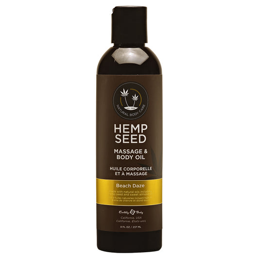 8 oz. Hemp Seed Massage Oil Beach Daze
