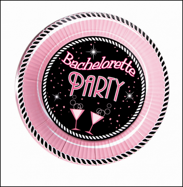 7 Bachelorette Party Plate Medium Size - Pack of 10