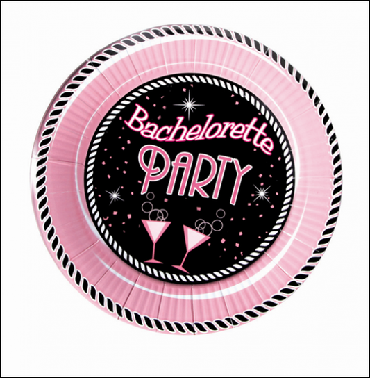 7 Bachelorette Party Plate Medium Size - Pack of 10