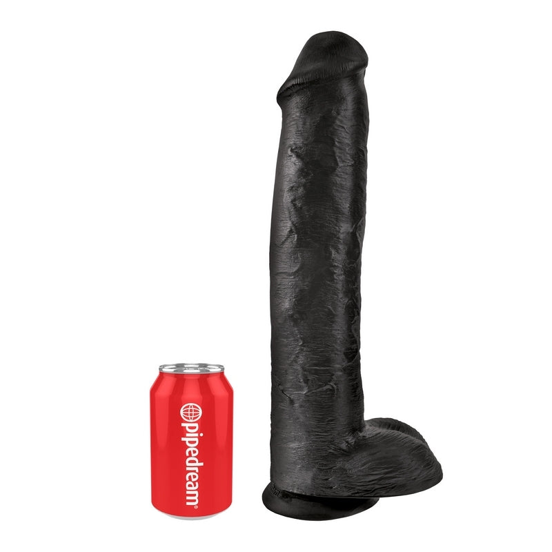 King Cock 15 Cock with Balls Black