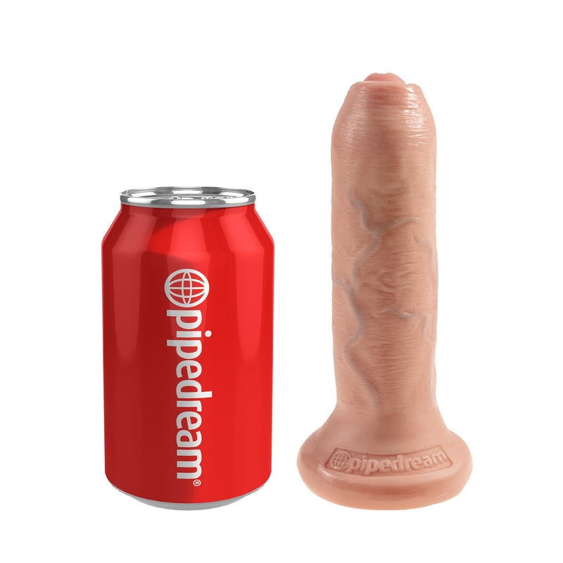 King Cock 6" Uncut Cock Beige