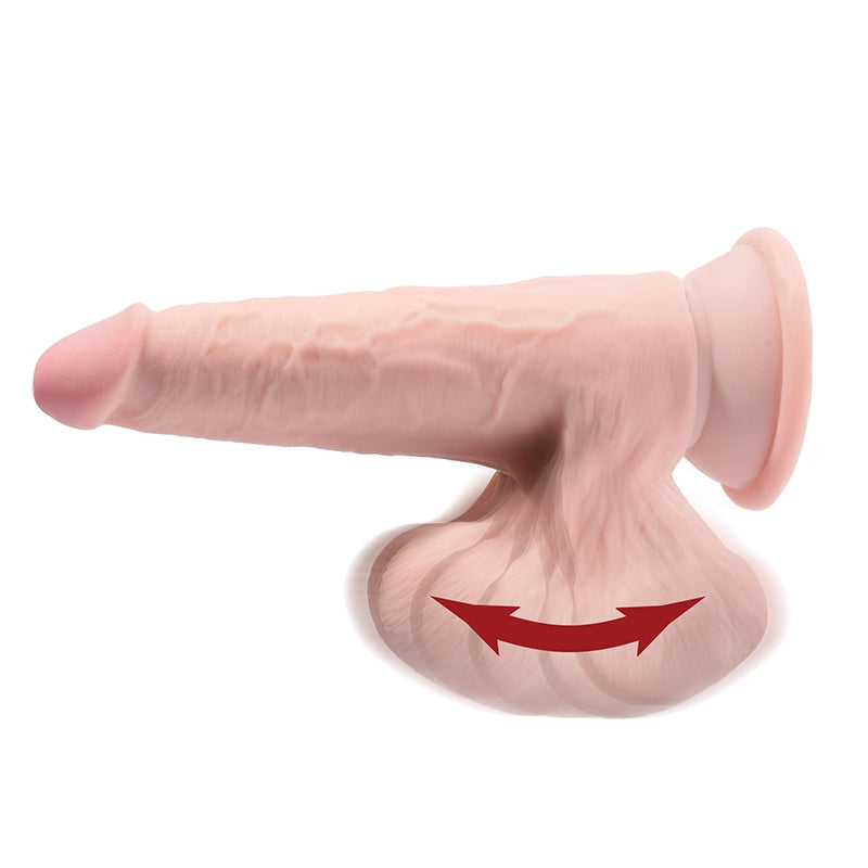 King Cock Plus 7" Triple Density Cock With Swinging Balls