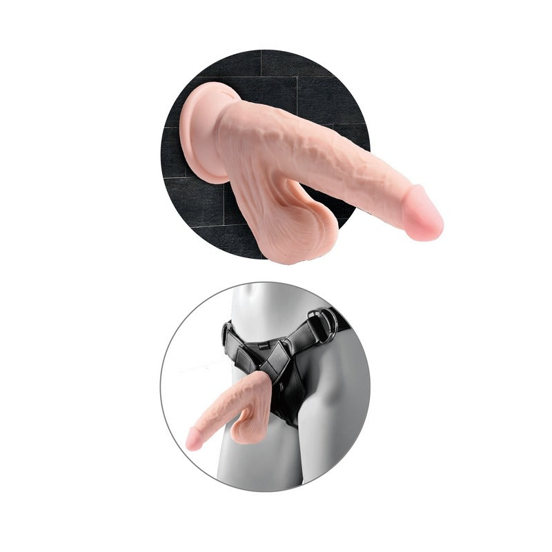 King Cock Plus 9" Triple Density Cock With Swinging Balls