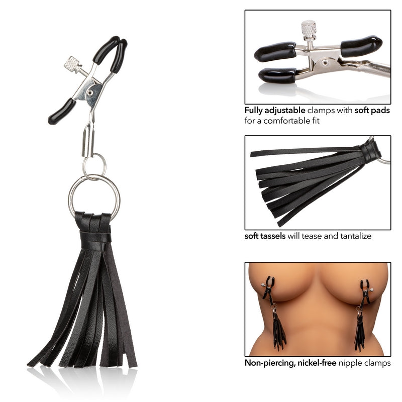 Playful Tassels Nipple Clamps Black