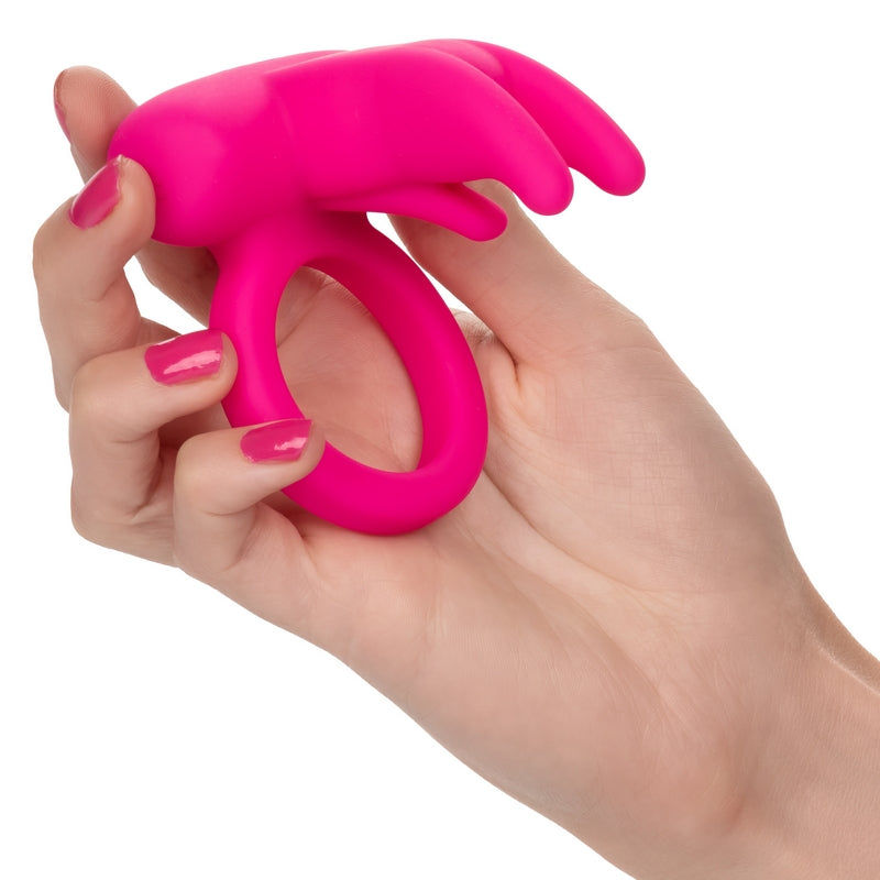 Silicone Rechargeable Dual Clit Flicker Pink
