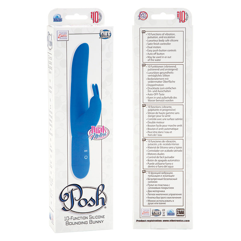 Posh 10-Function Silicone Bounding Bunny Blue