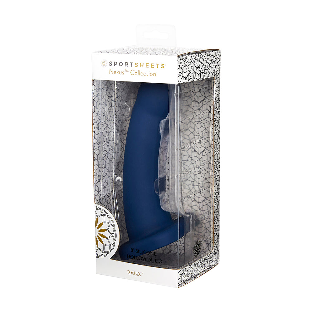Nexus 8"  Hollow Dildo Blue Banx
