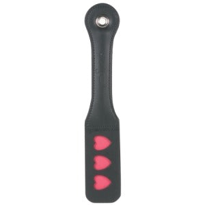 12" Leather Paddle Hearts