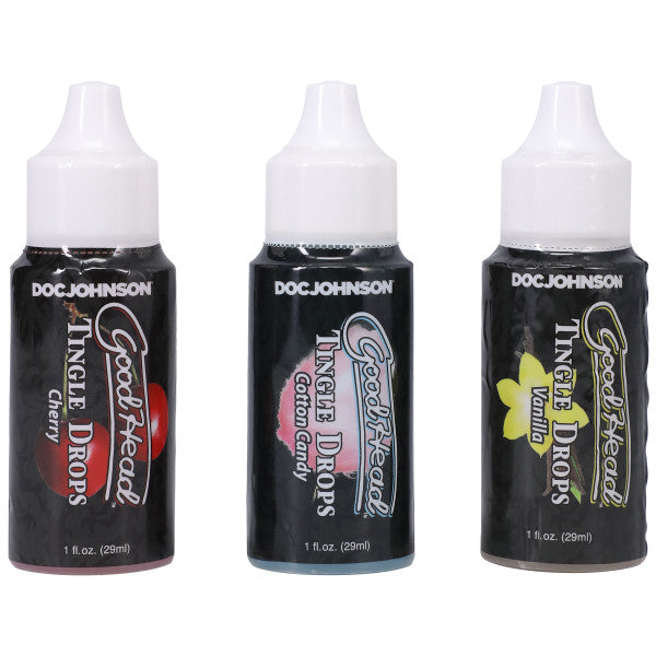 GoodHead - Tingle Drops - Sweet Cherry, Cotton Candy, French Vanilla - 3 Pack - 1 fl. oz.