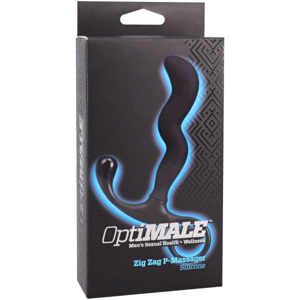OptiMALE - Zig Zag Silicone P-Massager - Black