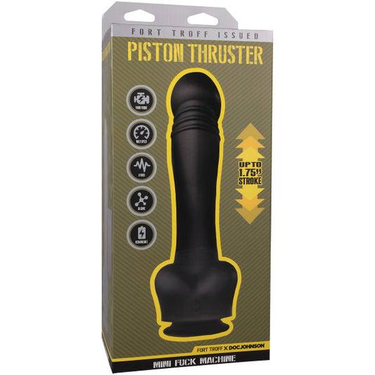 Fort Troff - Piston Thruster - Mini Fuck Machine - Rechargeable Silicone with Remote - Black