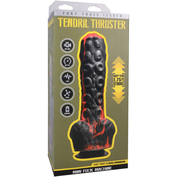 Fort Troff - Tendril Thruster - Mini Fuck Machine - Rechargeable Silicone with Remote - Red, Black