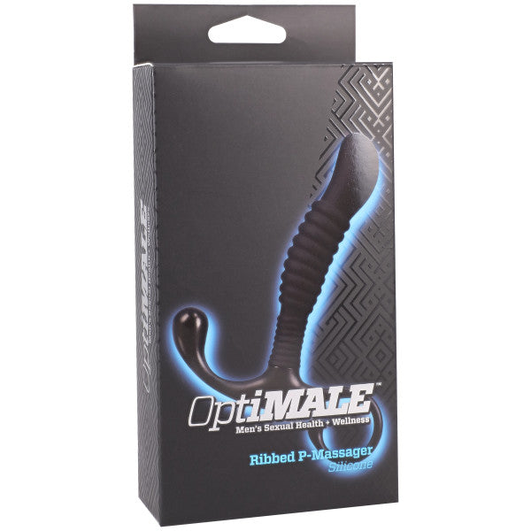 OptiMALE - Ribbed Silicone P-Massager - Black