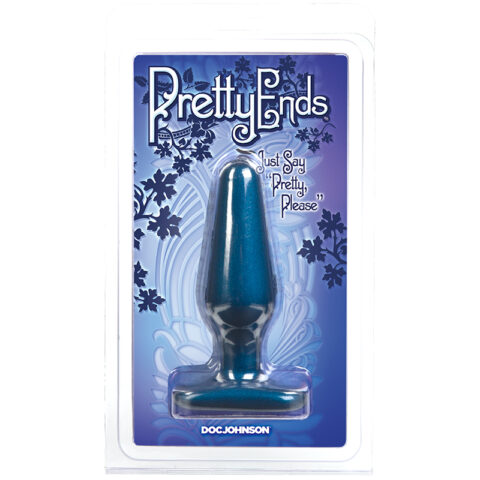 D0243-04 CD Pretty Ends Iridescent Butt Plug Medium Midnight Blue