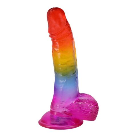 8.5" Jellies Rainbow Dong with Balls