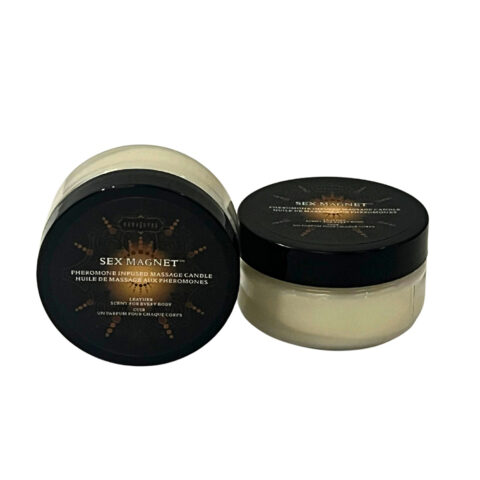Sex Magnet 1.7 oz Massage Candle Leather Scent