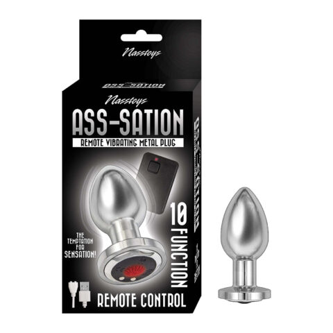 Ass-Sation Remote Vibrating Metal Plug Silver