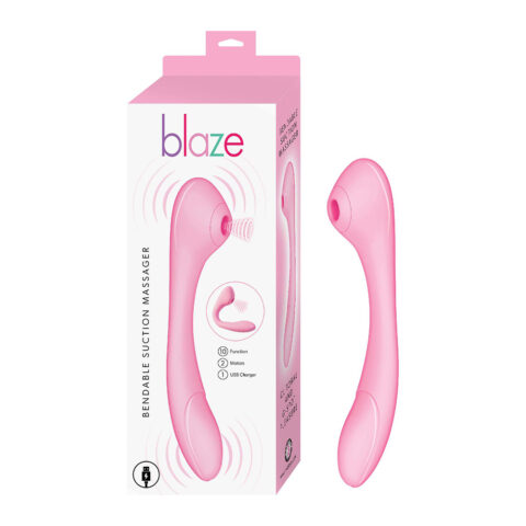 Blaze Bendable Suction Massager Pink