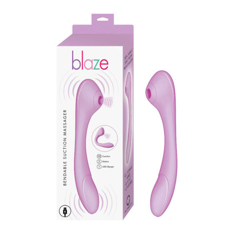 Blaze Bendable Suction Massager Lavender