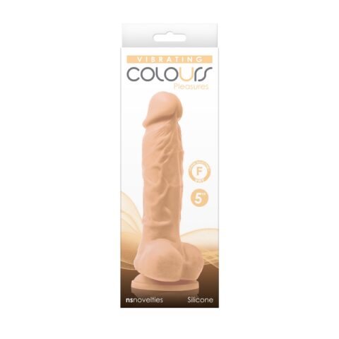 Colours 5" Vibrating Dildo White