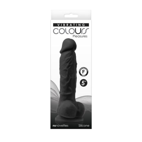 Colours 5" Vibrating Dildo Black